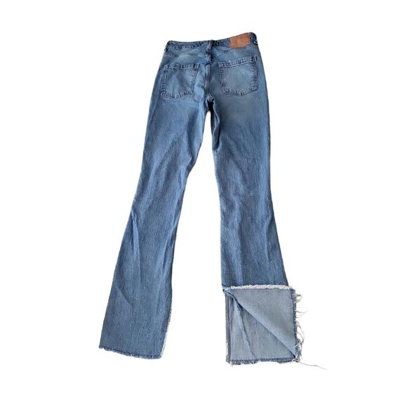 EUC Zara Women Destroyed distressed Highrise split leg bootcut jeans - Picture 2 of 13